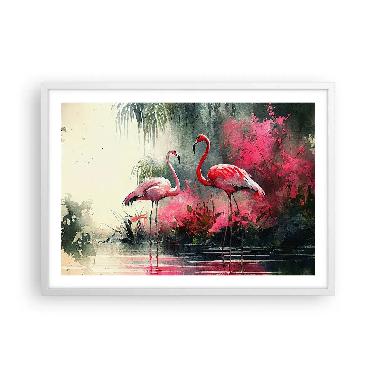 Poster in een witte lijst - Een les in natuurlijke gratie - 70x50 cm