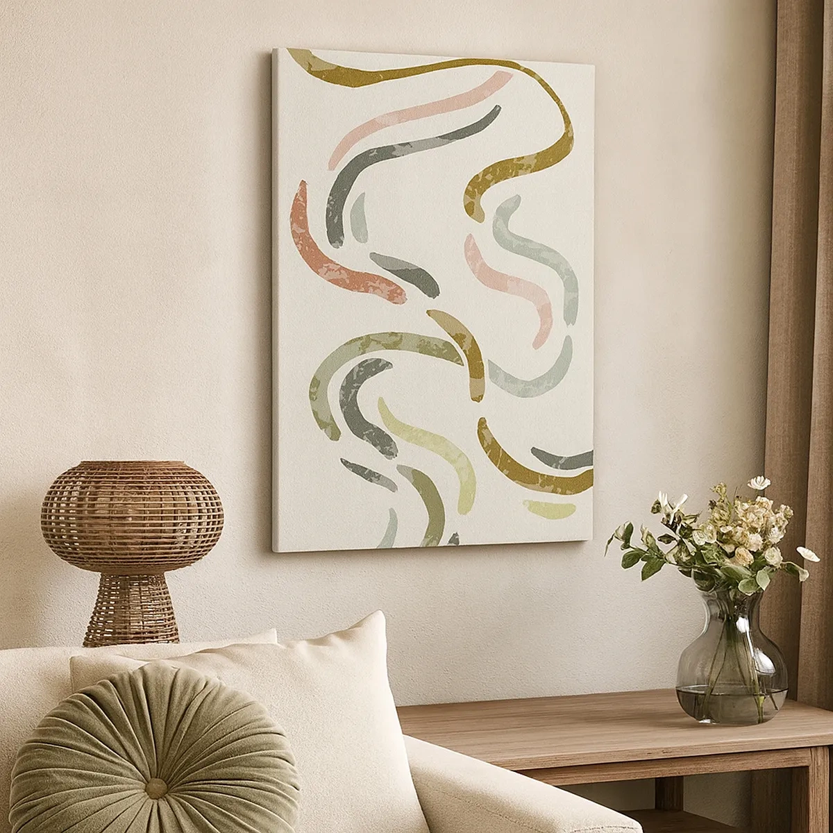 Schilderen op canvas - Een vrolijke dans van abstractie - 50x70 cm