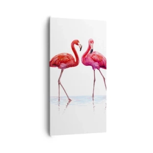 Schilderen op canvas - Roze randez-vous - 65x120 cm