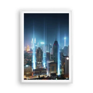 Poster in een witte lijst - Op z'n Berlijns naar de hemel - 70x100 cm