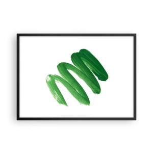 Poster in een zwarte lijst - Groene grap - 70x50 cm