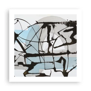 Poster - Toch blauw - 50x50 cm