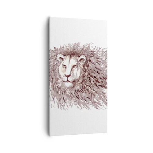 Schilderen op canvas - Een vurige heerser - 55x100 cm