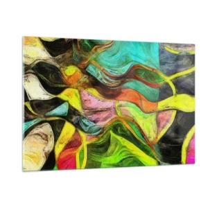 Schilderen op glas - Beweging is leven - 120x80 cm