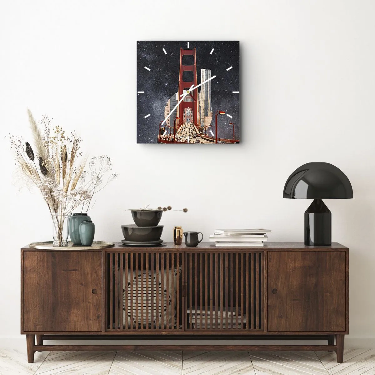 Wandklok - Klok - Altijd in het centrum - 30x30 cm