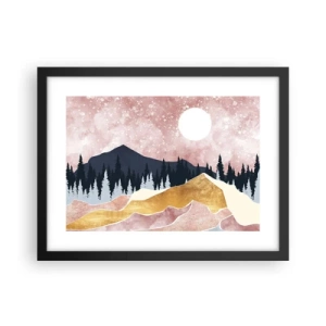 Poster in een zwarte lijst - Nachtwacht - 40x30 cm