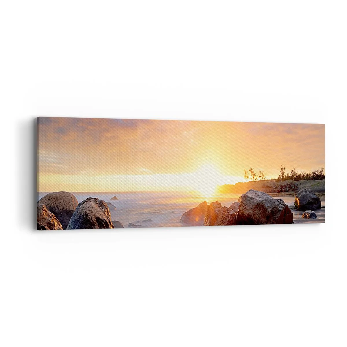 Schilderen op canvas - Lichtgevende bries van de avond - 90x30 cm