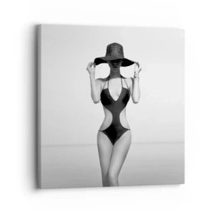 Schilderen op canvas - Mijn naam is: Elegantie - 30x30 cm