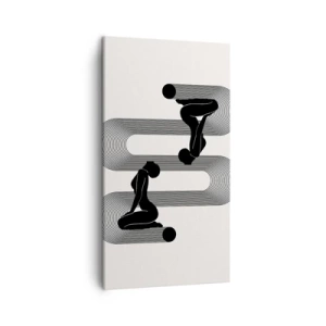 Schilderen op canvas - Sensuele symmetrie - 45x80 cm