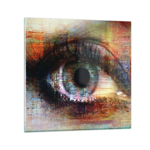 Schilderen op glas - Je kunt in de ziel kijken - 30x30 cm