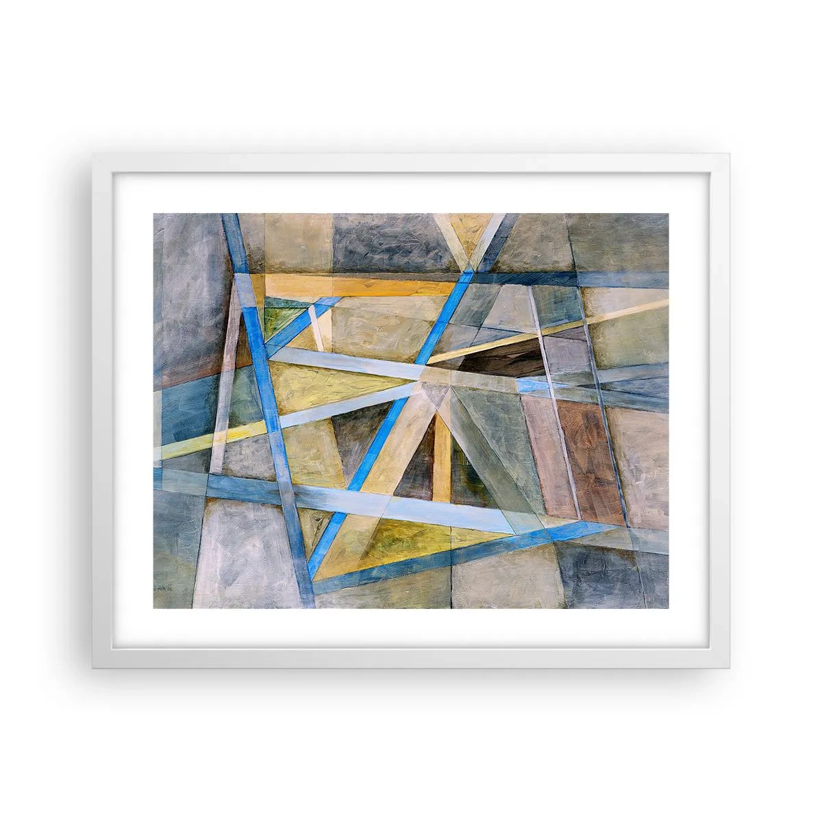 Poster in een witte lijst - Recht of diagonaal? - 50x40 cm