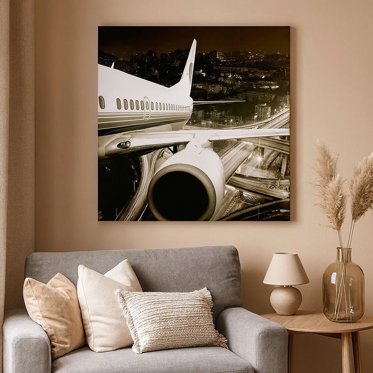 Schilderen op canvas - Vlieg de nacht in - 30x30 cm