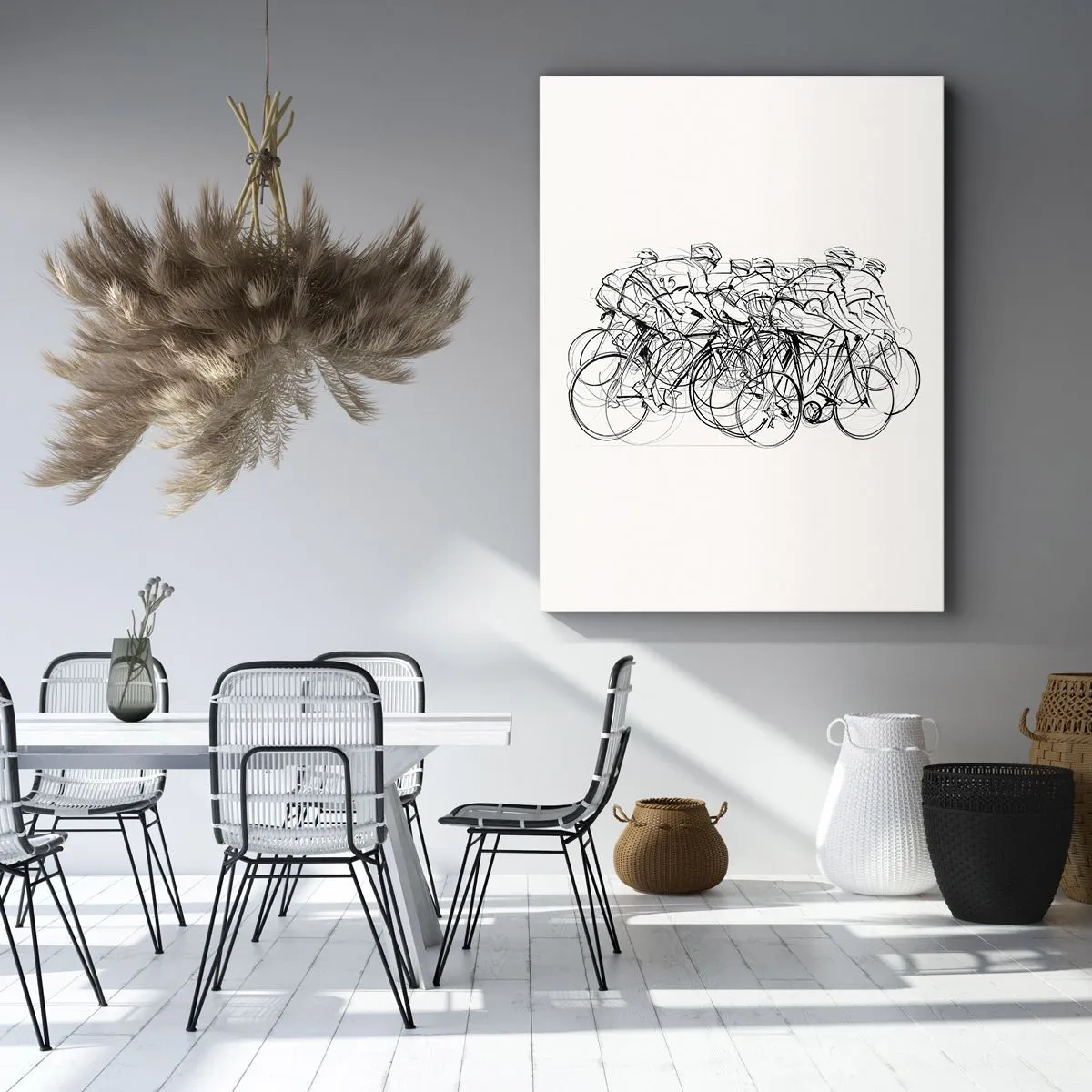 Schilderen op canvas - Samen als team - 70x100 cm