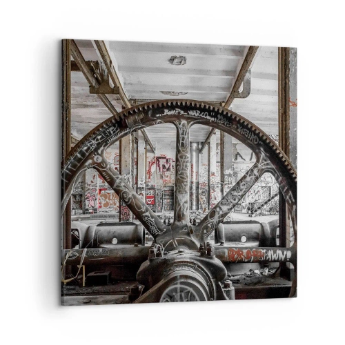 Schilderen op canvas - Het geheime leven van de fabriek - 50x50 cm