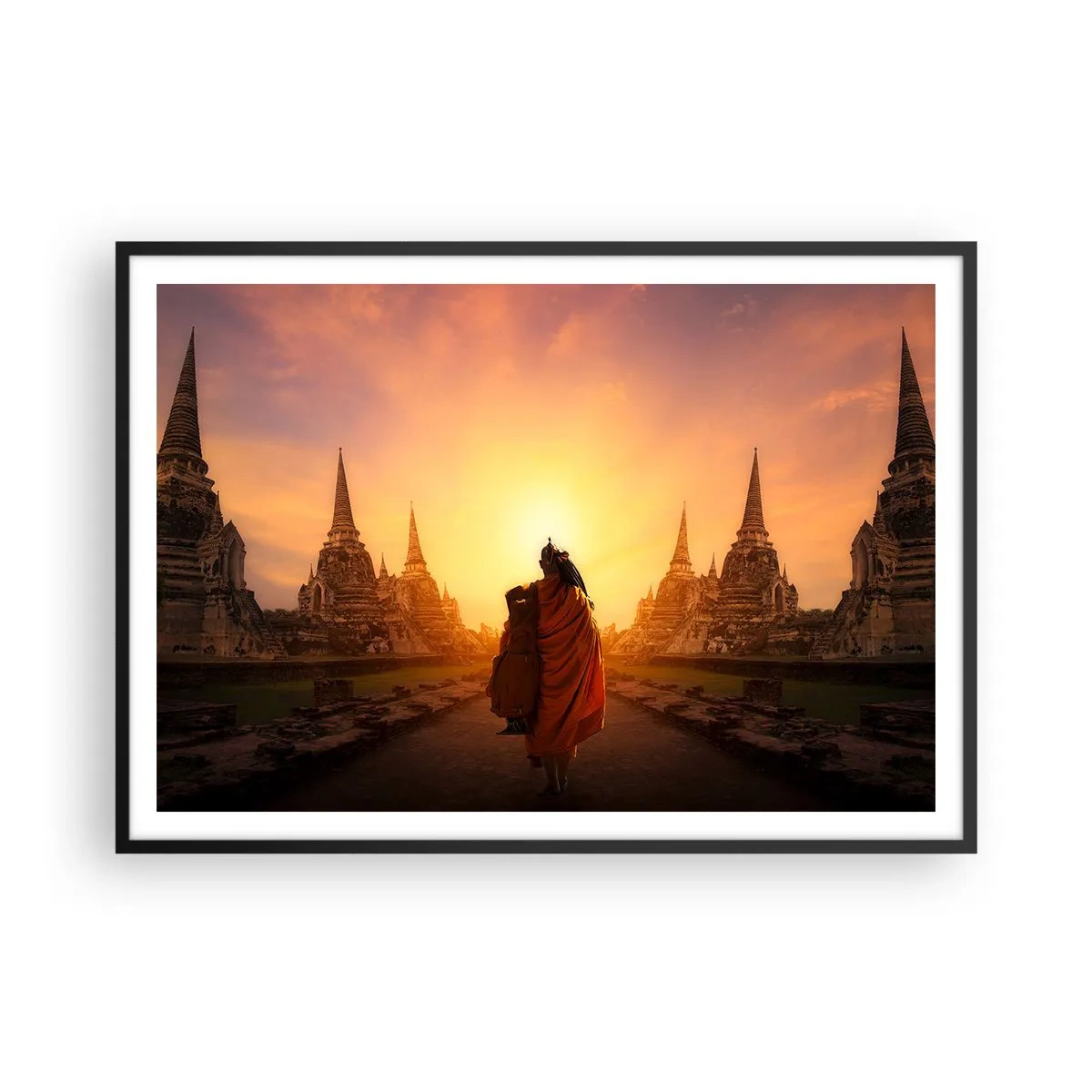 Poster in een zwarte lijst - In vrede voor de eeuwigheid - 100x70 cm