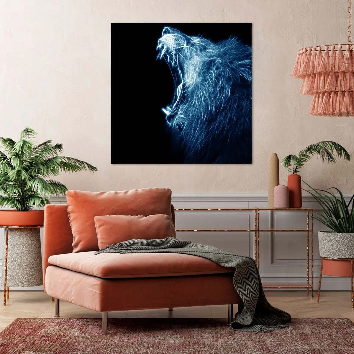 Schilderen op canvas - De vurige toorn van de koning - 60x60 cm