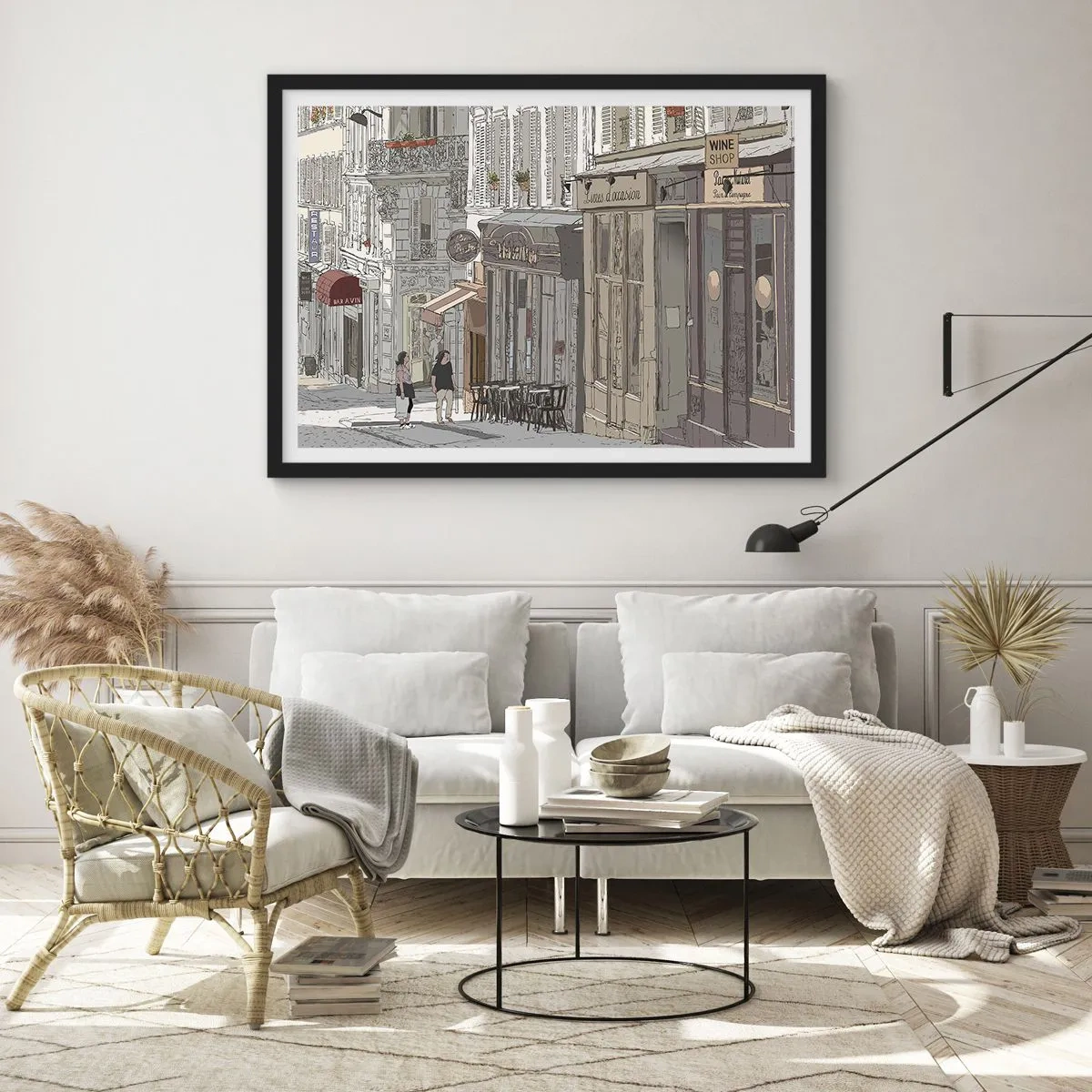 Poster in een zwarte lijst - Stadsvreugde - 70x50 cm