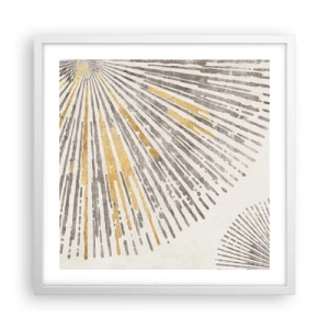 Poster in een witte lijst - De schoonheid van de straal - 50x50 cm