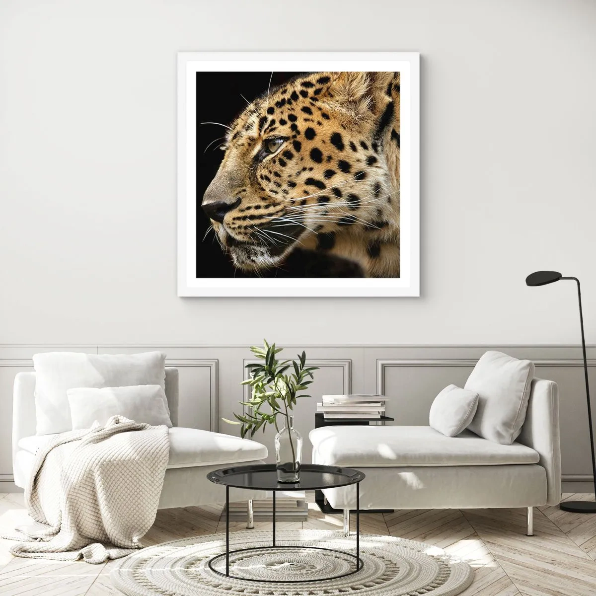 Poster in een witte lijst - Rustig, gefocust, klaar - 40x40 cm