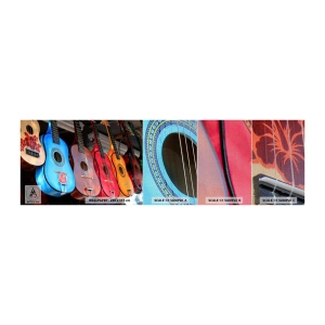 Fotobehang Monster Premium Canvas - Latijnse sfeer - Muziek, Gitaar, Een muziekinstrument - 100x30 cm