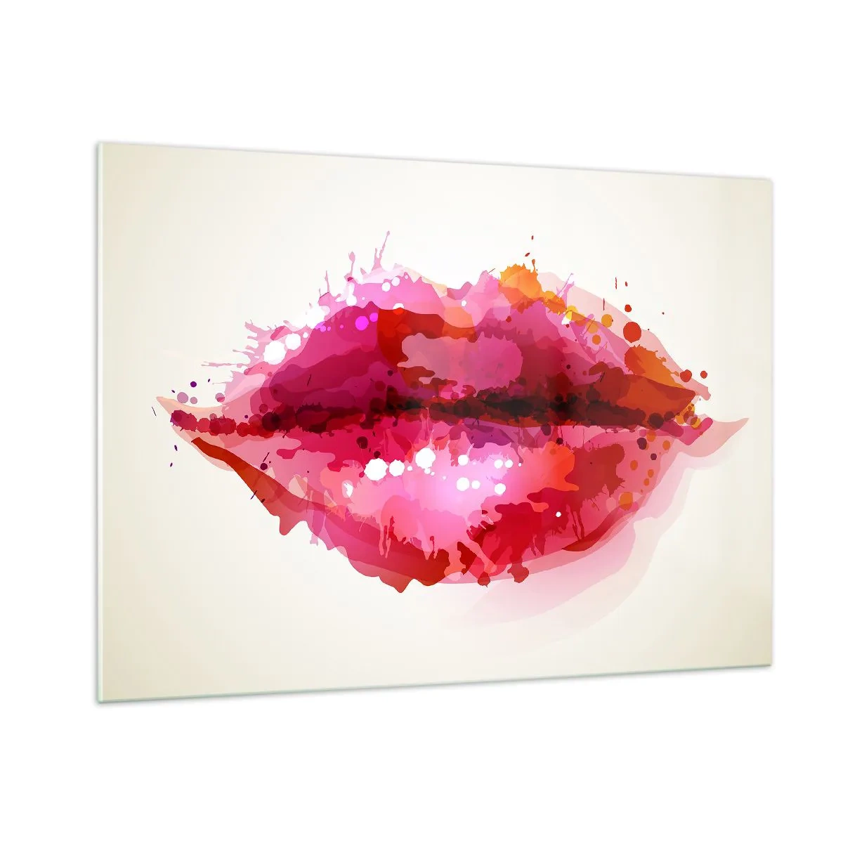 Schilderen op glas - Een roodachtige tint rood - 100x70 cm