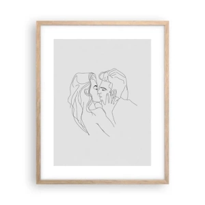 Een poster in een licht eiken lijst - Dezelfde regel - 40x50 cm