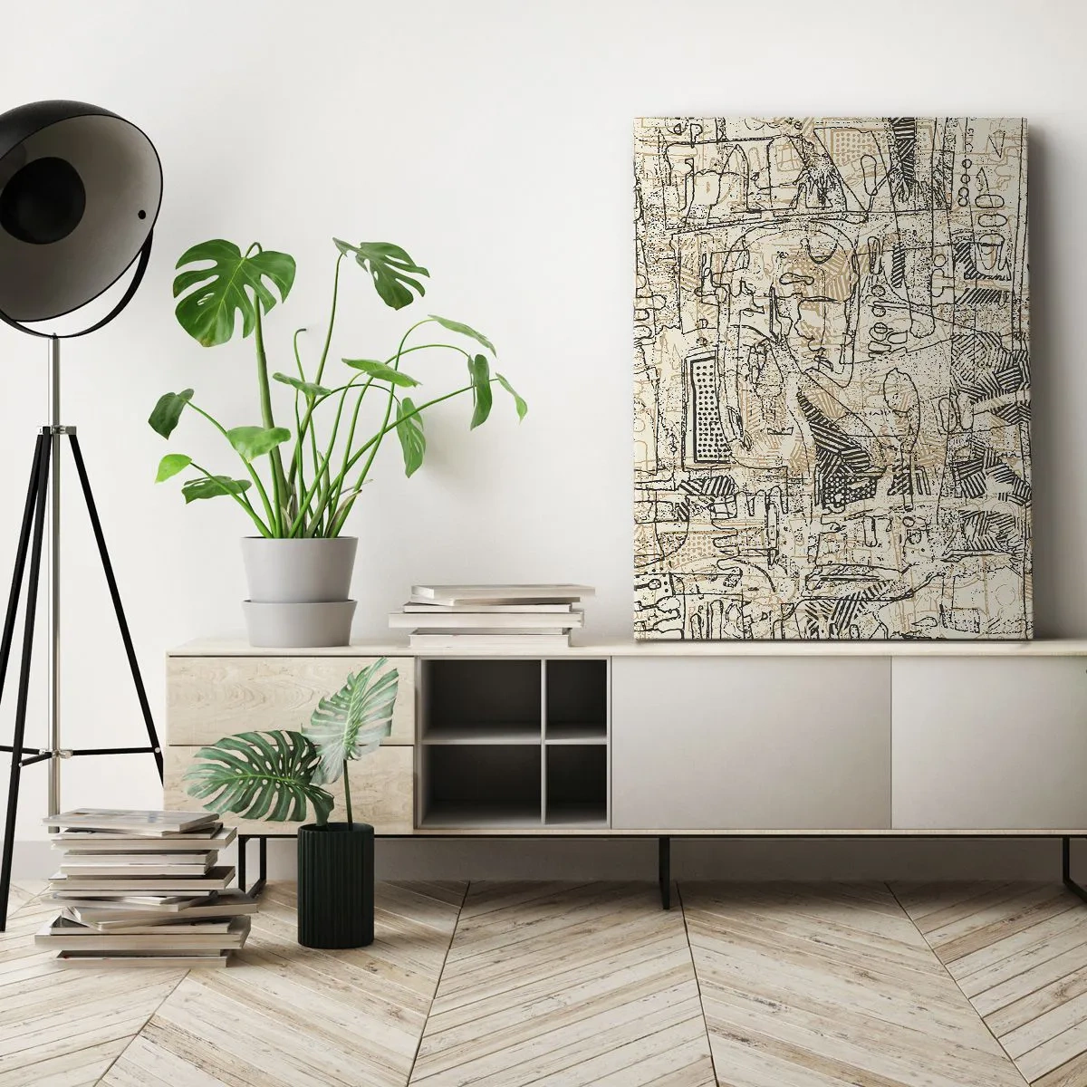Schilderen op canvas - Het wacht om te worden gedecodeerd - 50x70 cm