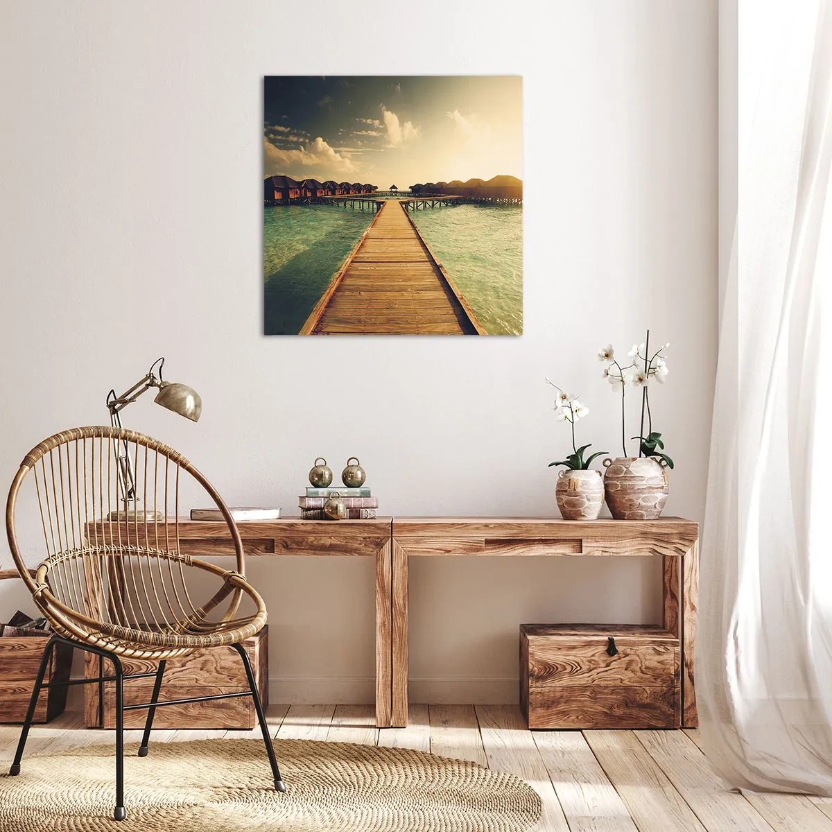 Schilderen op canvas - Een warme uitnodiging - 60x60 cm