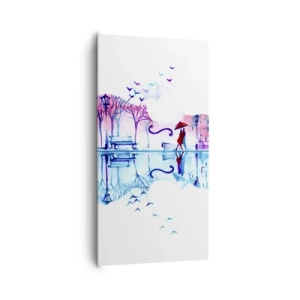 Schilderen op canvas - Ik zal je wat regencantussen brengen - 65x120 cm