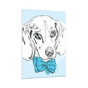 Schilderen op glas - Hond elegantie - 50x70 cm