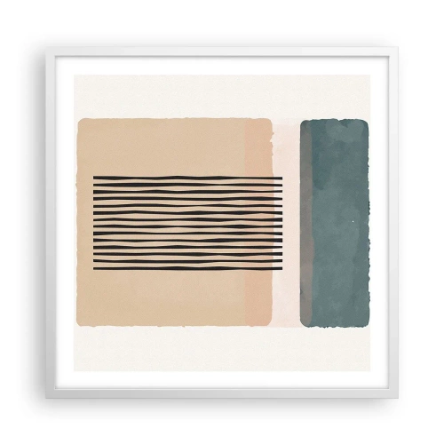 Poster in een witte lijst - Alles is oke - 60x60 cm