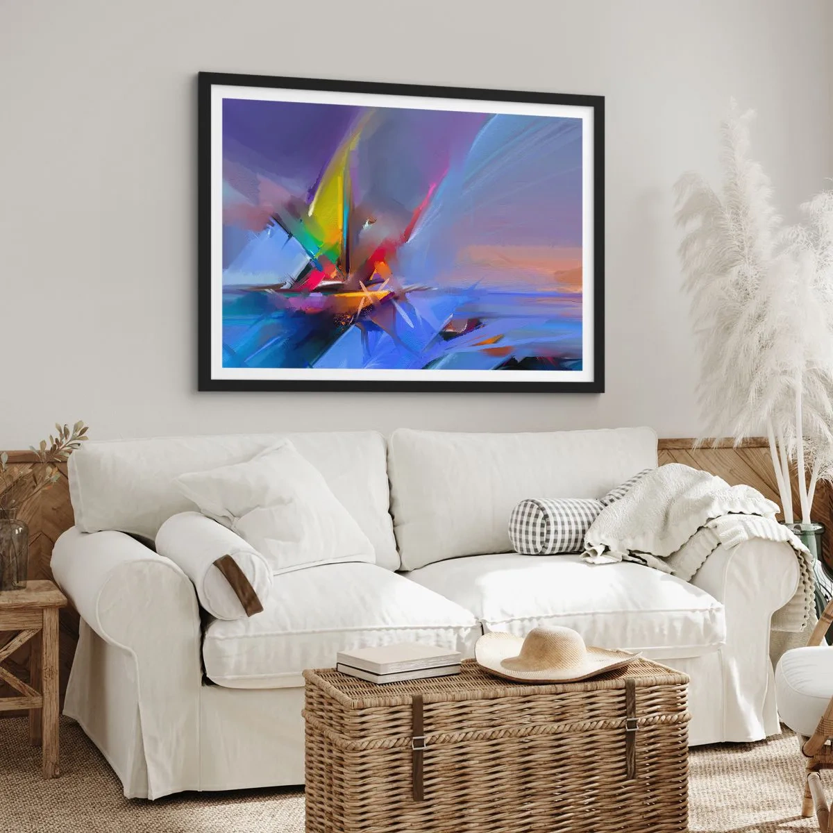 Poster in een zwarte lijst - Propellers als een vogel - 50x40 cm