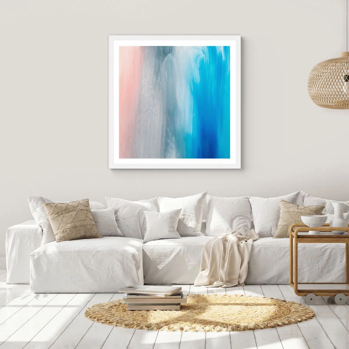 Poster in een witte lijst - Elementen: lucht - 30x30 cm