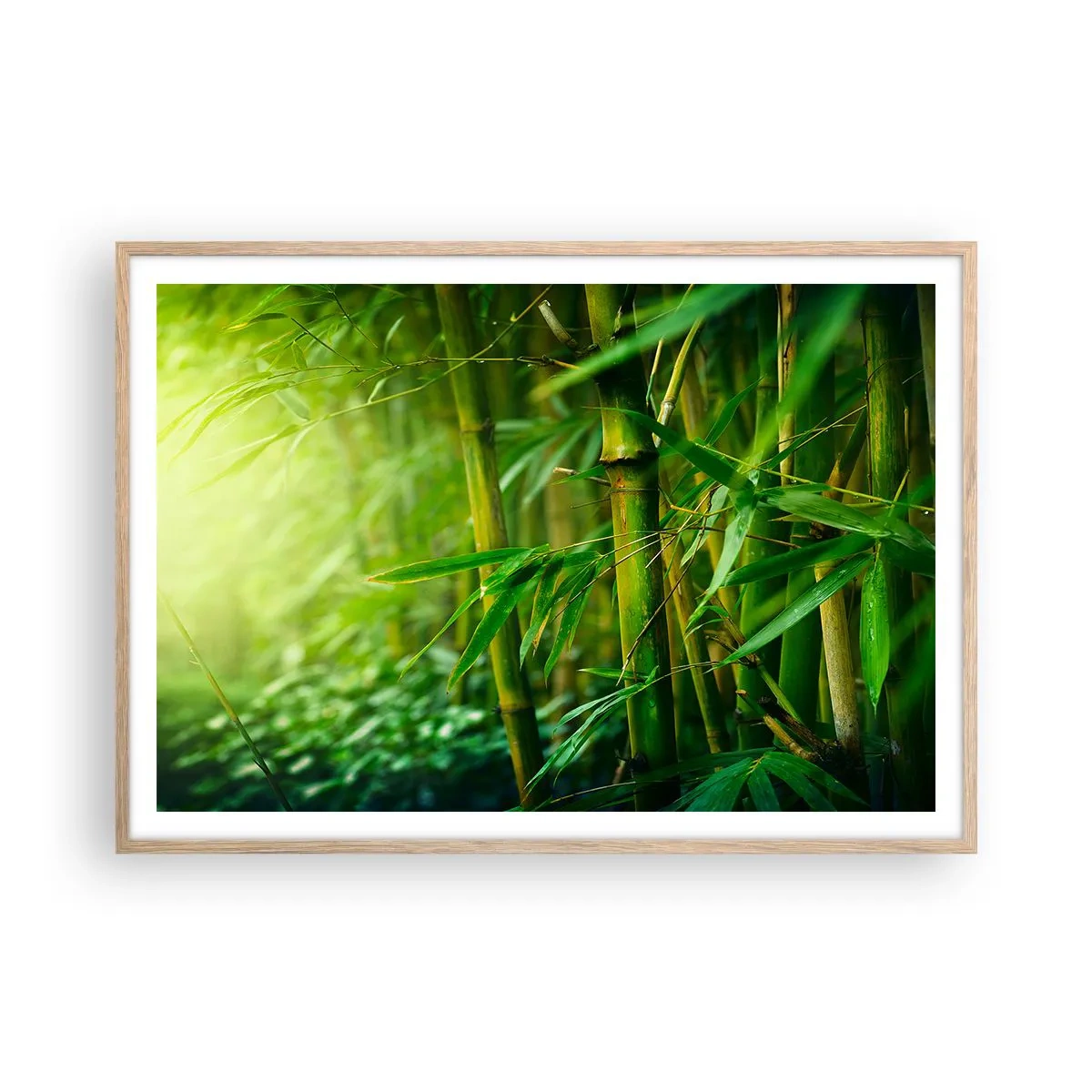 Een poster in een licht eiken lijst - Maak kennis met groen zelf - 100x70 cm