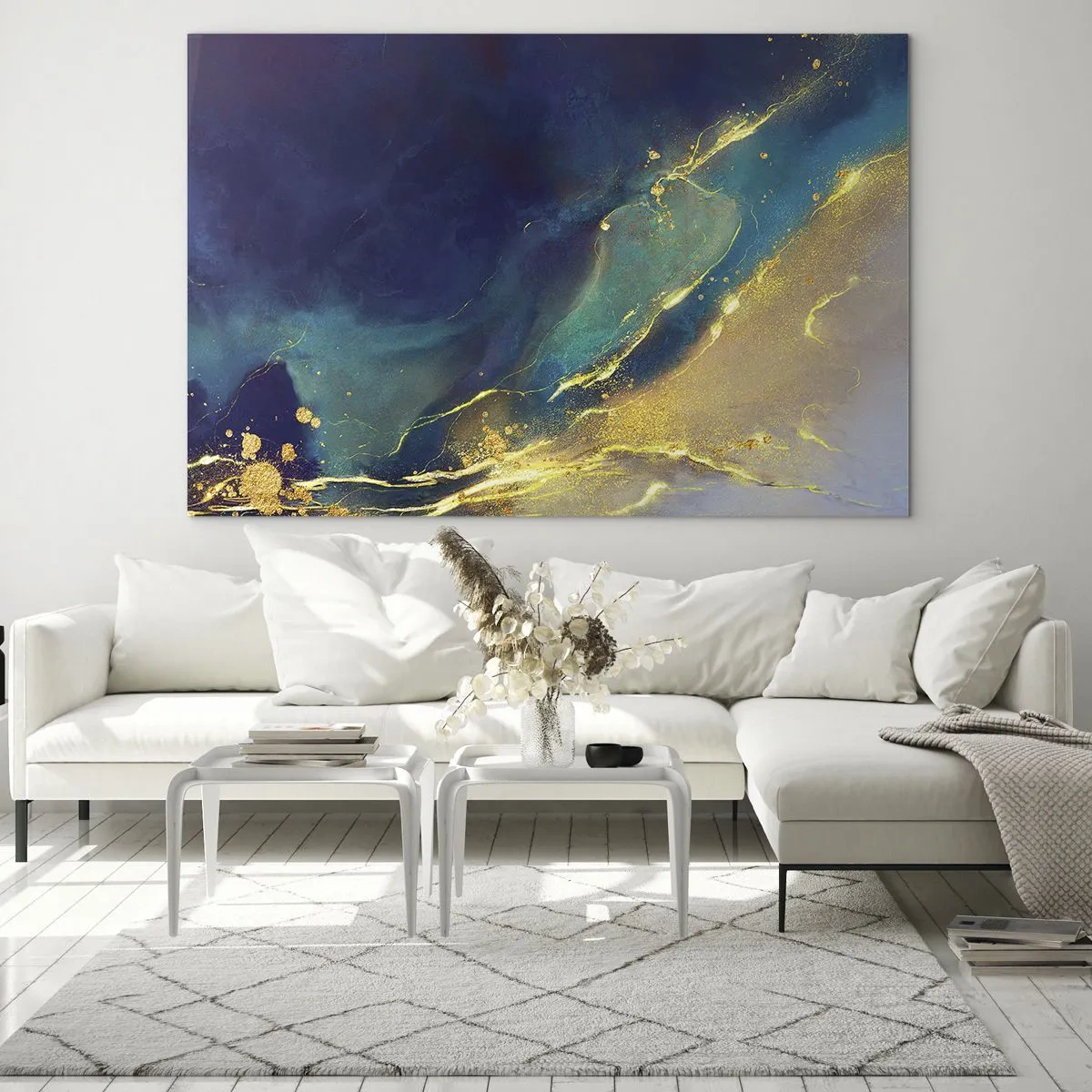 Schilderen op glas - De gouden poel - 100x70 cm