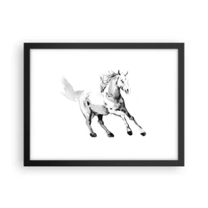 Poster in een zwarte lijst - Ongetemde ziel - 40x30 cm