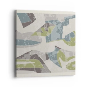 Schilderen op canvas - Compositie achter het glas - 40x40 cm