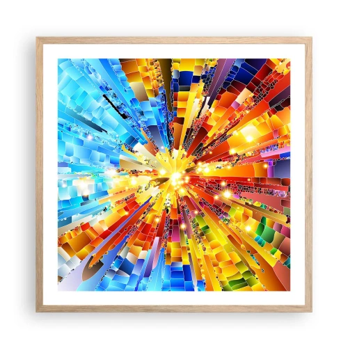 Een poster in een licht eiken lijst - In medias res - 60x60 cm