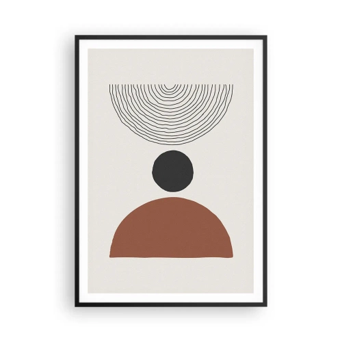 Poster in een zwarte lijst - Het middelpunt van de aandacht - 70x100 cm