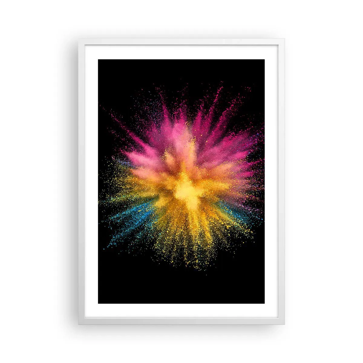 Poster in een witte lijst - De geboorte van kleuren - 50x70 cm