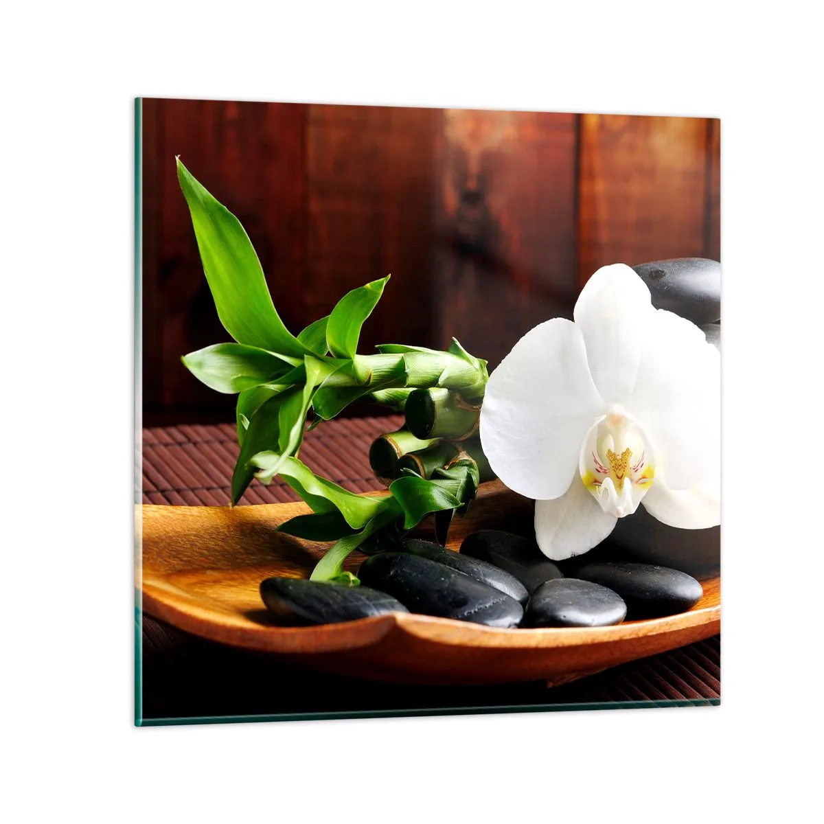 Schilderen op glas - Geef je over aan de aanraking van de natuur - 70x70 cm