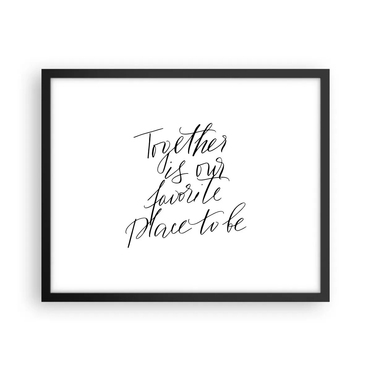 Poster in een zwarte lijst - Voel jij het ook? - 50x40 cm