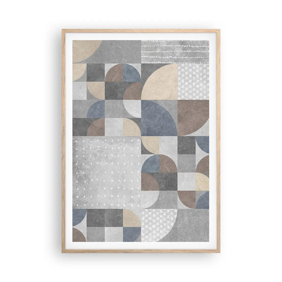 Een poster in een licht eiken lijst - Keramische fantasie - 70x100 cm