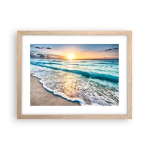 Een poster in een licht eiken lijst - Een uitzicht dat de moeite waard is - 40x30 cm