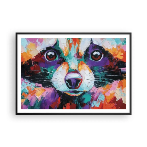 Poster in een zwarte lijst - Alleen goede emoties - 100x70 cm