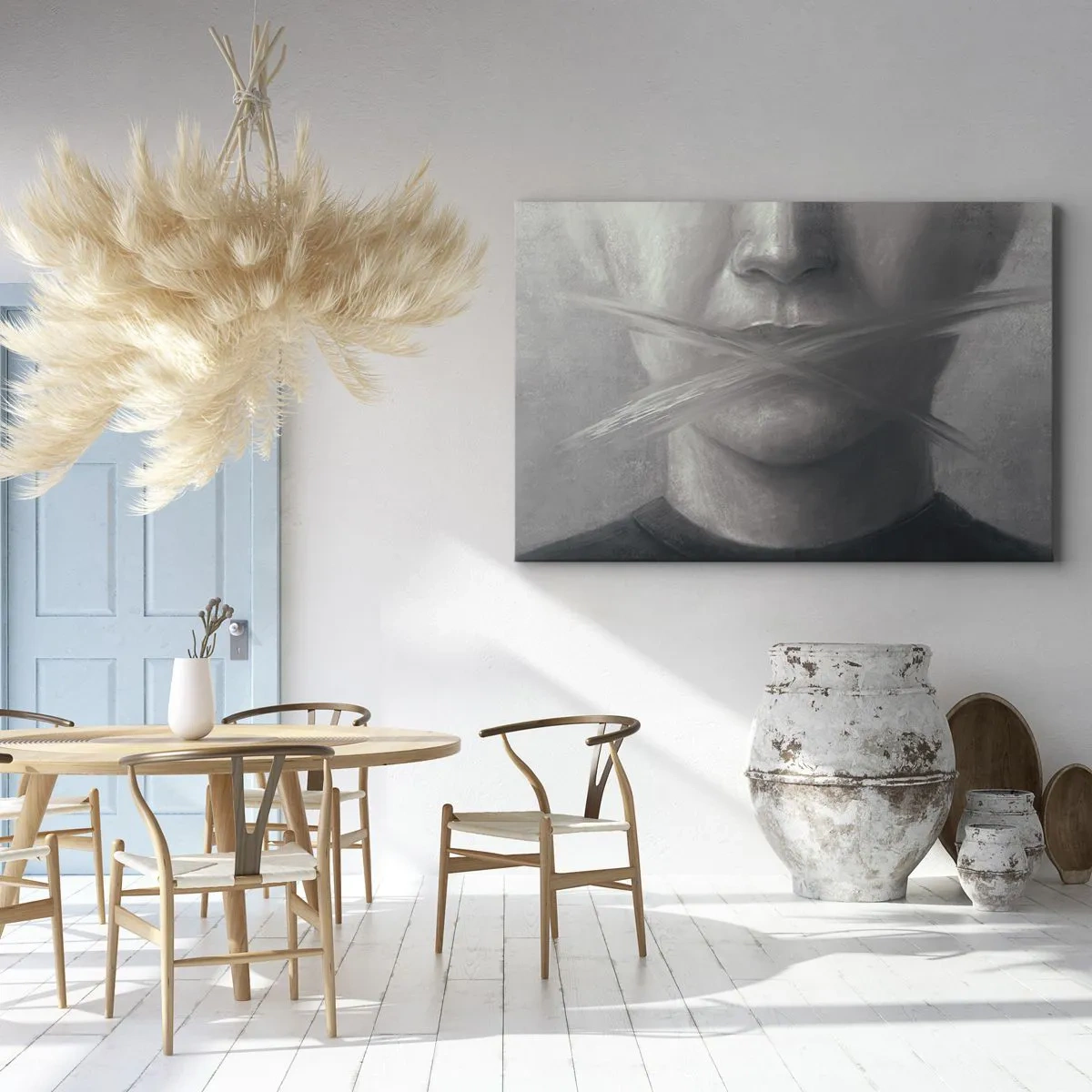 Schilderen op canvas - Zonder een woord - 100x70 cm