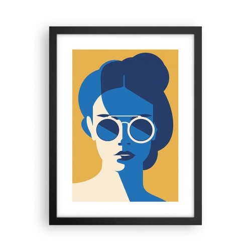 Poster in een zwarte lijst - Vakantie-look - 30x40 cm