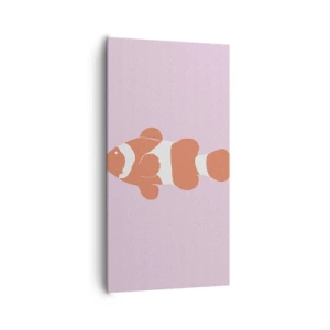 Schilderen op canvas - In koraal dat bij haar gezicht en staart past - 65x120 cm