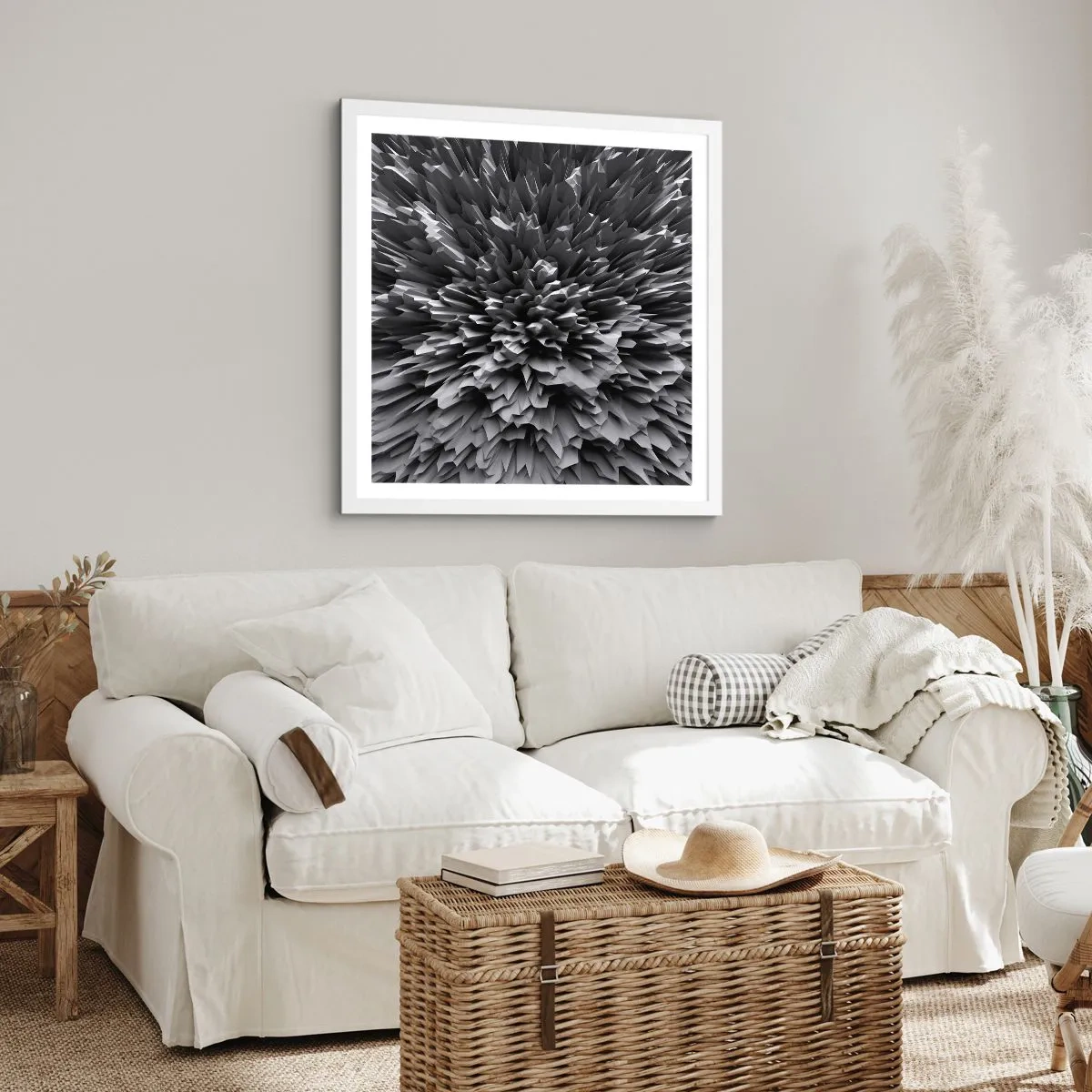 Poster in een witte lijst - Strikter kan het niet - 50x50 cm