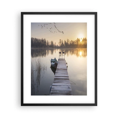 Poster in een zwarte lijst - Ik ben zo terug - 40x50 cm